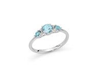 Anello Miluna Donna GEMMA DEL CIELO 375 OLD in Oro bianco Topazio LID3747X